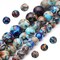 Natural Gemstone Beads for Jewelry Making,8mm Mixed Blue Imperial Jasper Polished Round Smooth Stone Beads,Genuine Real Stone Beads for Bracelet Necklace 15 Inch